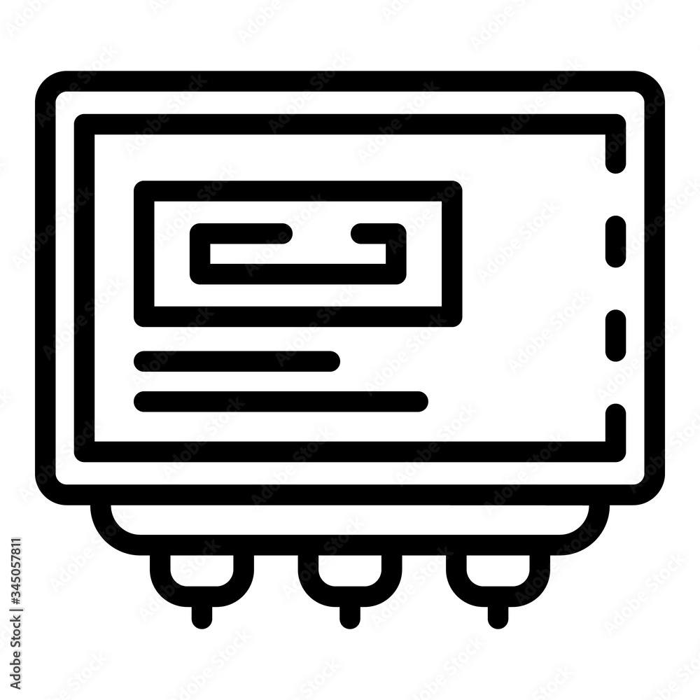 Poster transformer icon. outline transformer vector icon for web design isolated on white background