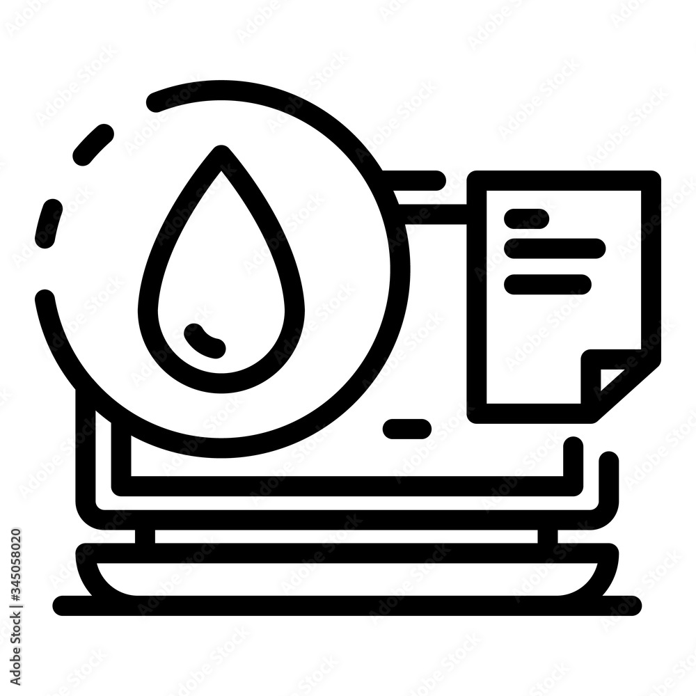 Poster drop and display icon. outline drop and display vector icon for web design isolated on white backgro