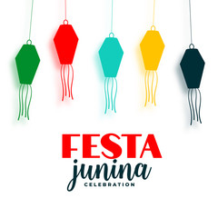 festa junina colorful lamps decorative holiday background