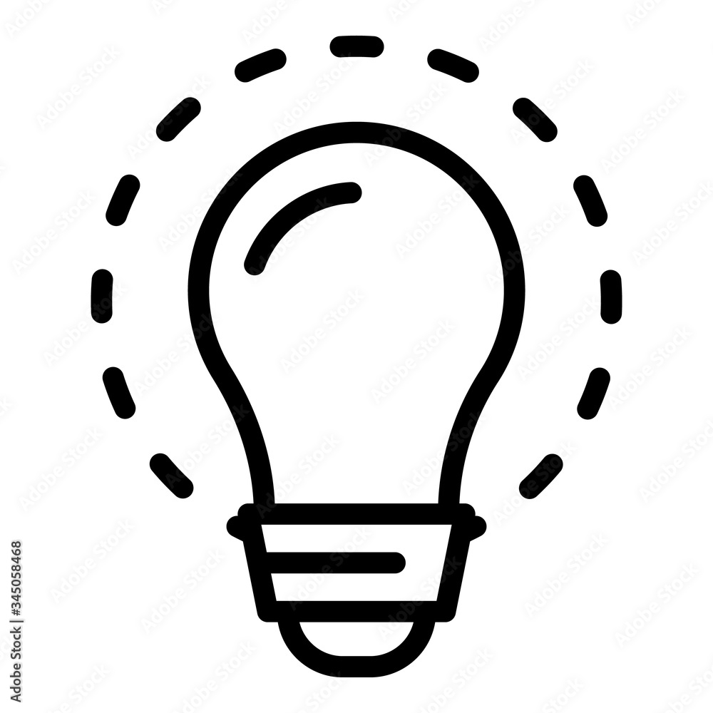 Poster light bulb icon. outline light bulb vector icon for web design isolated on white background