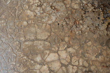 Cracks on the cement surface, abstract background