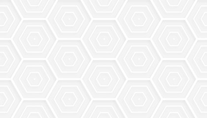 3d style hexagonal white pattern background design