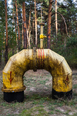 Yellow arch-shaped pipe (tube)