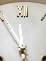 Clock face of the old wall clock