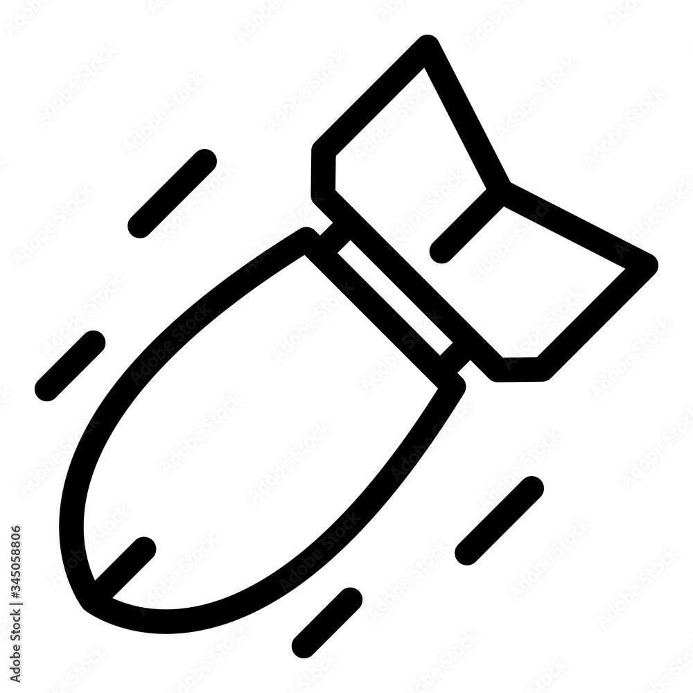 Poster radioactive bomb icon. outline radioactive bomb vector icon for web design isolated on white backgro