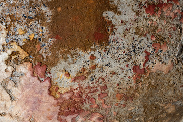 Corrosive cement surface.Resulting in a beautiful traces