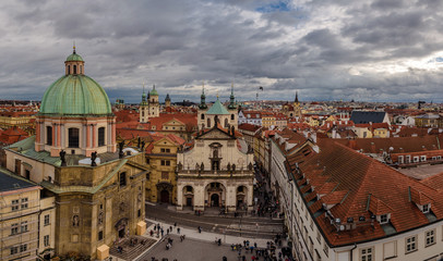 Fototapeta na wymiar Prague Old Town Panoramic View
