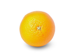 Orange fruit healthy food, orange slices and leaves isolated on white background,The peel is yellow-orange, sweet and sour fruit.
