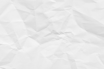 White crumpled paper texture background..