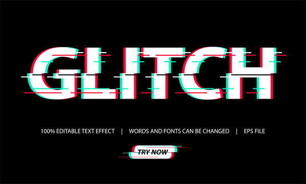 Glitch Text Effect With Editable Font