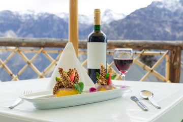 lunch in the Andean mountains