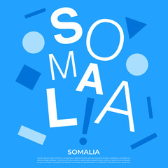 Set of country name with geometric elements : Vector Illustration