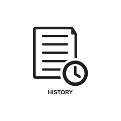 HISTORY ICON , CHRONOLOGY ICON VECTOR