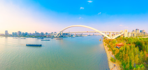Lupu Bridge, Huangpu River, Shanghai, China
