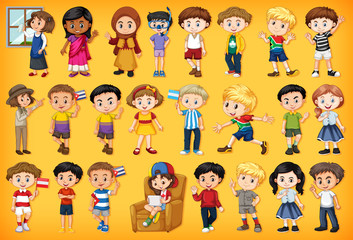 Large set of children doing different activities