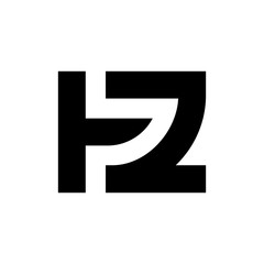 Initial letter HZ logo icon design template elements, ZH alphabet symbol, monogram logo vector - obrazy, fototapety, plakaty