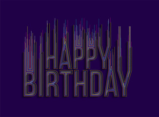Happy Birthday text made of handwriting vector design element.