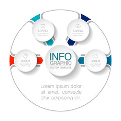 Vector iInfographic template for business, presentations, web design, 4 options.