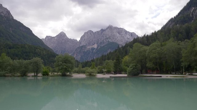 Beautiful alpine lake Jasna near Kranjska Gora, Slovenia.