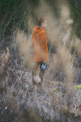 young man in the forest