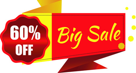 Big Sale. discount. off.3d Sign on Red Background.