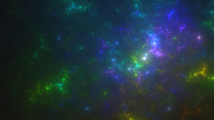 3D rendering abstract fractal light background