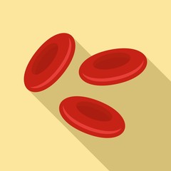 Red blood cells icon. Flat illustration of red blood cells vector icon for web design