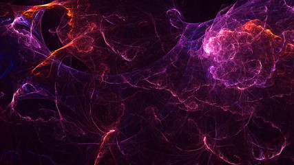 3D rendering abstract fractal light background