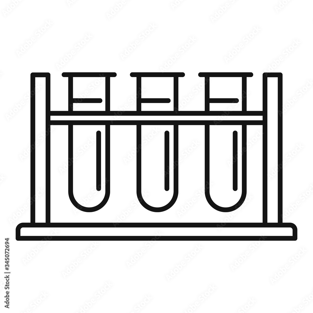 Aufkleber test tubes stand icon. outline test tubes stand vector icon for web design isolated on white backgro