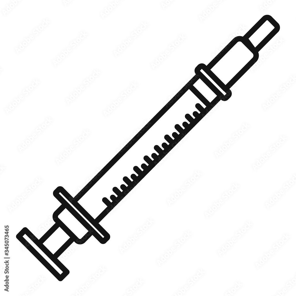 Poster insulin syringe icon. outline insulin syringe vector icon for web design isolated on white backgroun