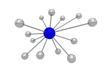 network connection communication web atom molecule