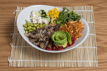 Vegetarian Mushroom and Corn Poke