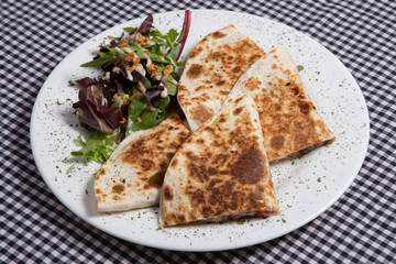 Quesadilla Mexican food.