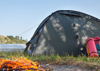 Campsite near the river