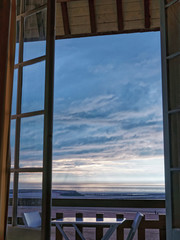 English Channel in Trouville in Calvados Normandy at sunset