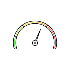 color speedometer risk icon