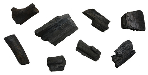 Natural black charcoal from old tree. High wood energy coal for warm in the winter or for household.