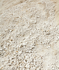 Chalk mining. Chalk hills. Chalk surface.