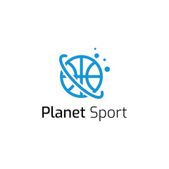 Fototapeta premium Planet sport logo icon template. Vector illustration. Modern Design