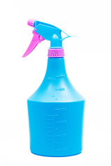 blue spray bottle isolated