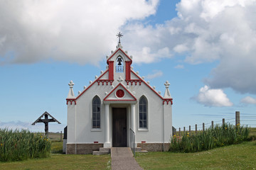 Italian Chapel, built by Italian prisoners in WW2, Orkney, Scotland