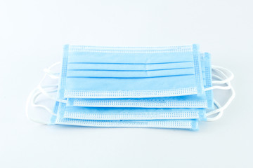 Fototapeta premium fabric cotton face mask on White background