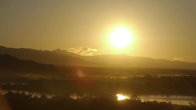 Coucher soleil amazonie