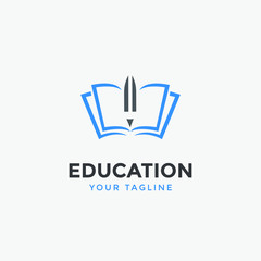 education logo icon design vector illustration for univercity,school and other
