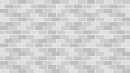 Seamless gray or grey brick wall texture tiled with gradient tone for background textured.