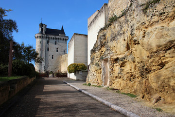 Fototapeta na wymiar medieval castle in chinon (france)