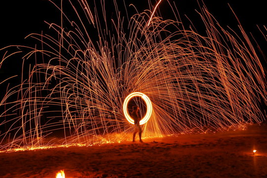 Swing Fire Show Man, Pattaya, Thailand