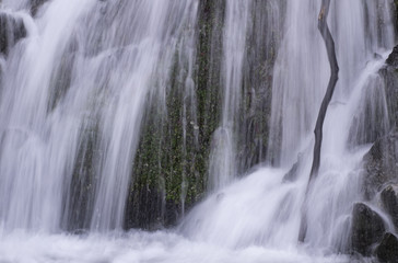 Waterfall in the reservoir of Leurtza, Navarra