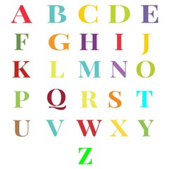 learning alphabet abc colorful illustration for kids