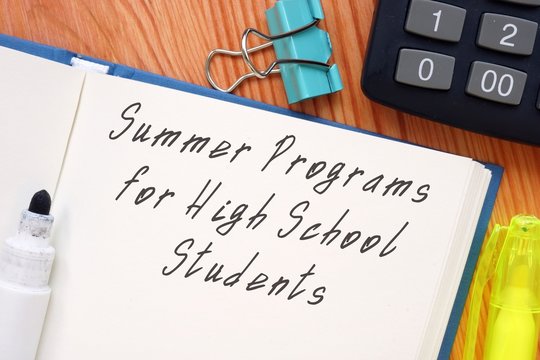 Summer Programs For High School Students Inscription On The Page.